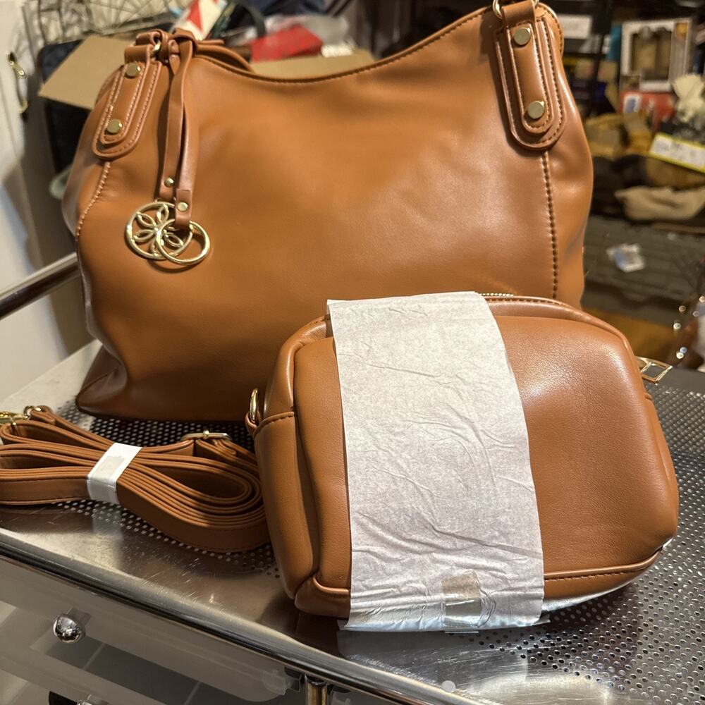 AseiTaku Trendy Designer 2Pcs Set Tote Bag and Crossbody Purse for Women